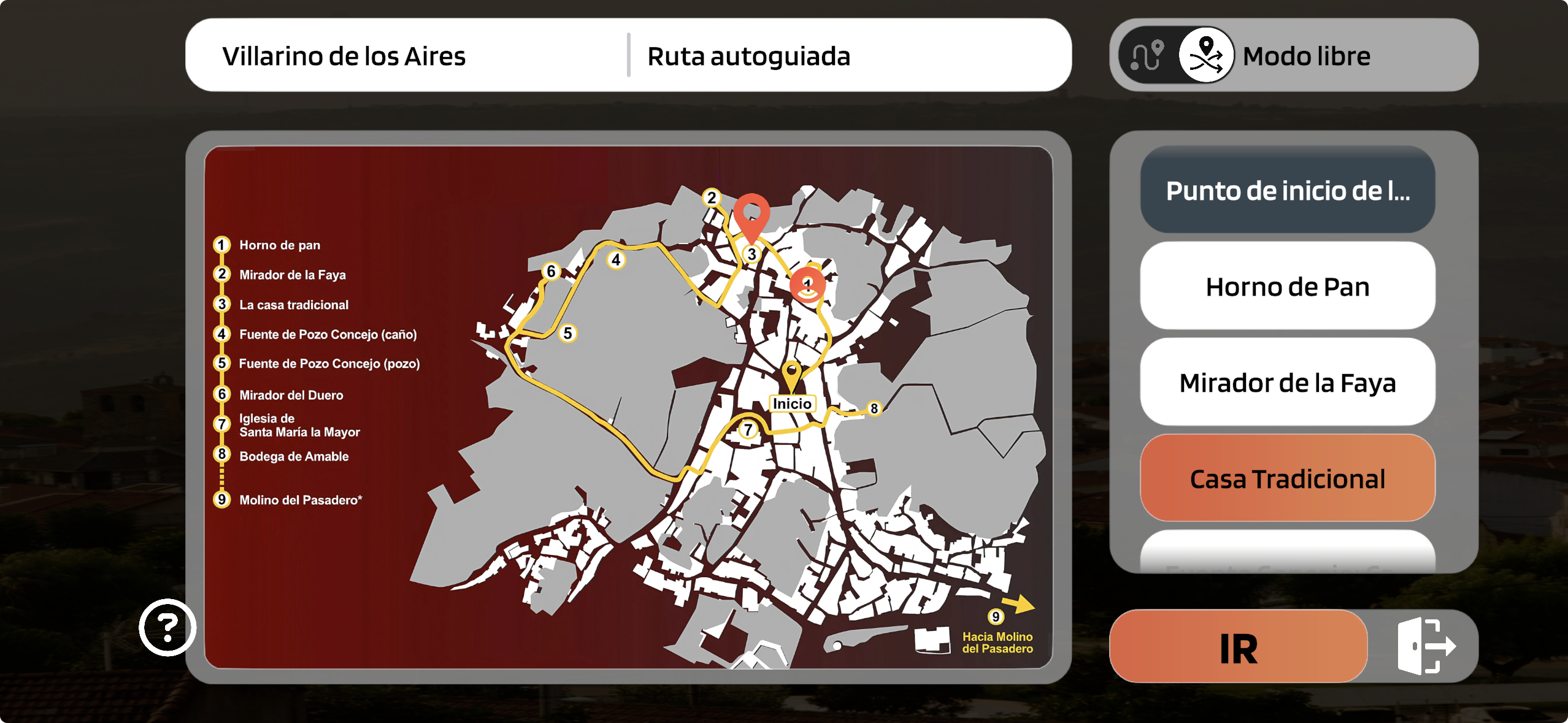 Mapa de la ruta